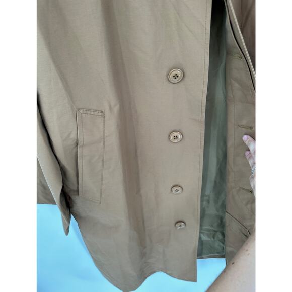 Schott NYC Chesterfield Raincoat Khaki Rain Jacket Size XL - Picture 4 of 8